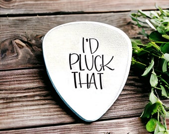 I'd Pluck That Guitar Pick, Anniversary Gift, Long Distance Relationship, Personalized Gift, Valentine Gift, Boyfriend Gift, Mens Gift