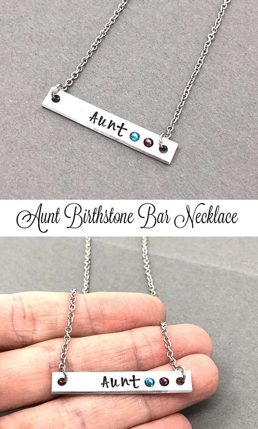Mother Daughter Necklace Set - Birthstone and Heart Necklace