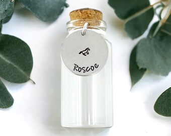 Personalized Horse Memorial Jar: Pet Fur Keepsake, Rainbow Bridge Gift