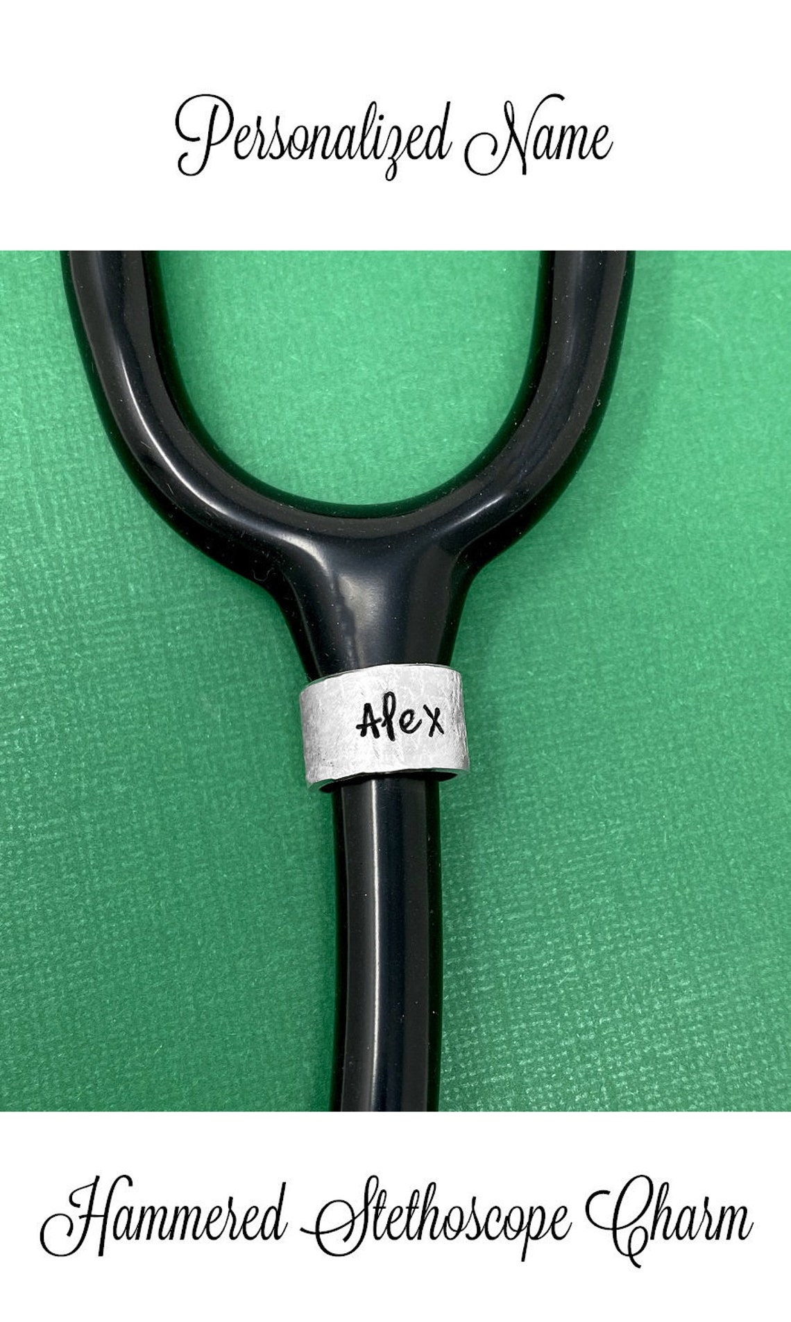 Textured Stethoscope ID Tag Custom Stethoscope Tag Etsy