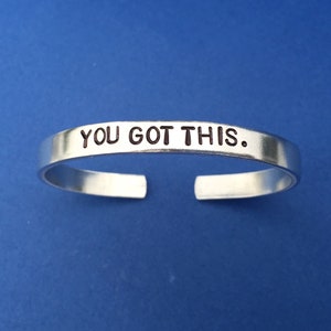 You Got This Bracelet, Hand Stamped Jewelry, Inspirational Bracelet ...