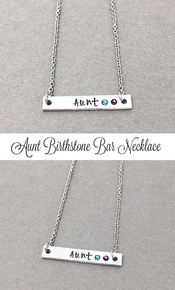 Aunt cheap birthstone necklace
