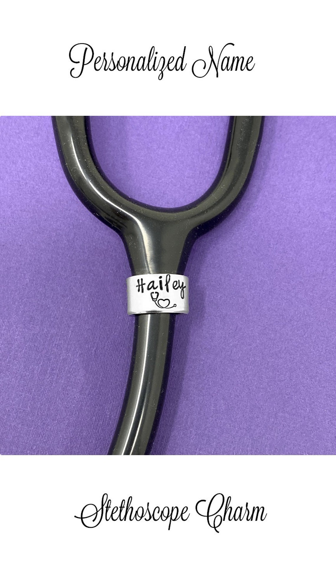 Stethoscope ID Tag Custom Stethoscope Tag Stethoscope Charm Etsy