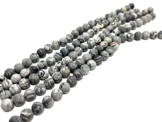 Bead Strand Frosted Map Stone Natural Picasso Stone Picasso