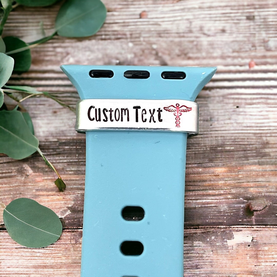 Personalized Medical Alert Watch Band Charm, Medical ID Tag, Smart