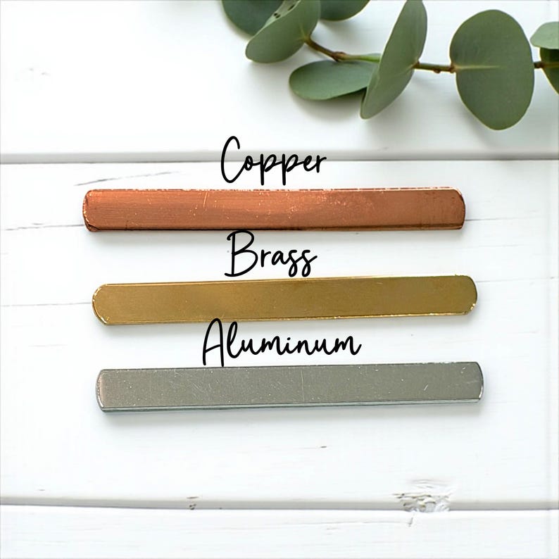 Personalized Watch Band Charm, Hand Stamped Aluminum, Brass, Copper image 6