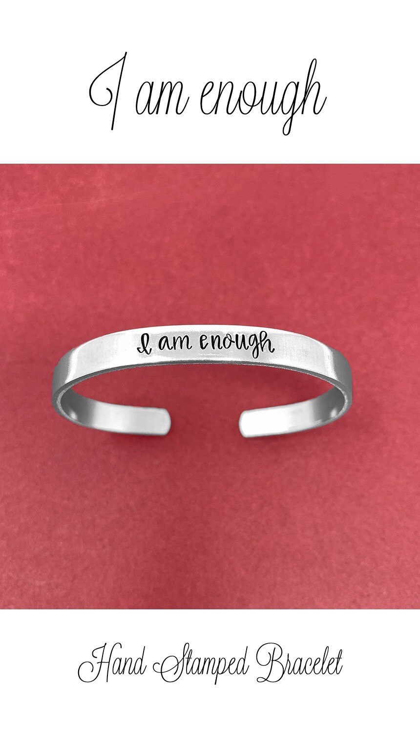 I Am Enough Bracelet Inspirational Bracelet Hand Stamped Etsy