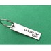 Custom Hand Stamped Keychain Personalized Aluminum Gift - Group - Friends - Wedding - Party Favors - Organizations - Teams - Memorial