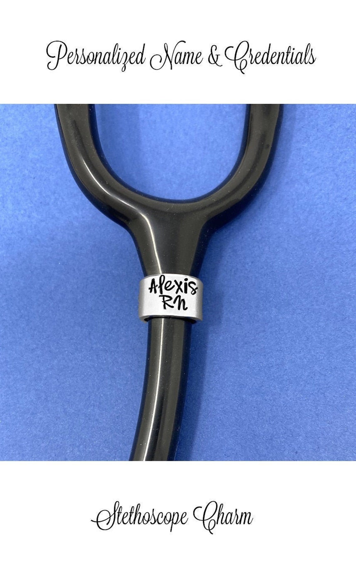 Stethoscope Charm Custom Stethoscope Tag Stethoscope ID Tag Etsy