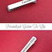 Grad Gift, Custom Hand Stamped Tie Clip, Fathers Day Gift, Mens Gift, Personalized Tie Bar, Skinny Tie Clip, Anniversary Gift, Gift For Dad 