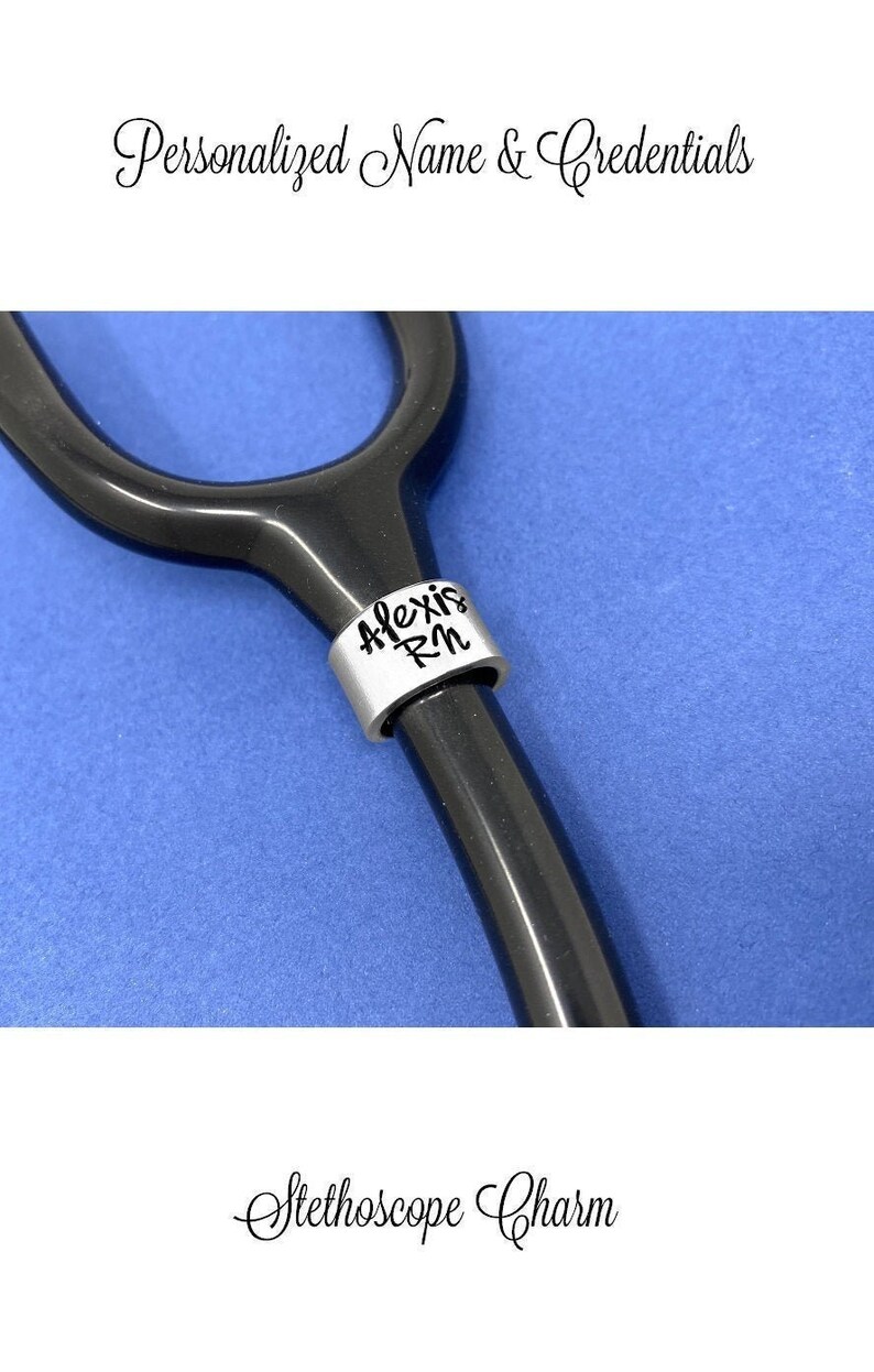 Stethoscope Charm Custom Stethoscope Tag Stethoscope ID Tag Etsy