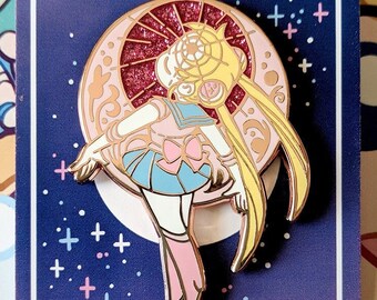 Moon Girls Anime Enamel Pins Cute Kawaii Chibi Magical Girl Cat Luna  Artemis Lapel Pin -  Sweden