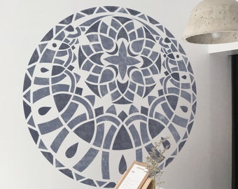 Geometric Mandala Art Stencil- Stencil For Painting Walls, Floors and Furniture Decoration