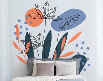 Floral Wall Art Wall Stencils For Painting - Flower Wall Paint Stencils- Large Pattern Wall Stencils- Reusable Large Wall Painting Stencils