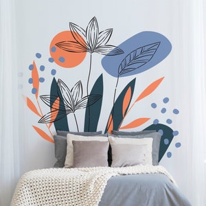 Floral Wall Art Wall Stencils For Painting Flower Wall Paint Stencils Large Pattern Wall Stencils Reusable Large Wall Painting Stencils image 1