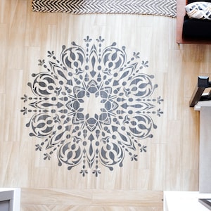 The Star- Mandala Stencil For Painting- Floor Stencil- Wall & Furniture Stencil- Large Mandala Stencils- StencilsLAB