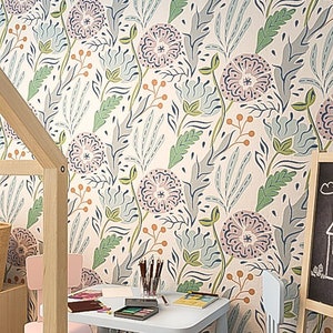 Floral Wall Stencil- 2-Layer Flower and Herbs Stencil for Walls