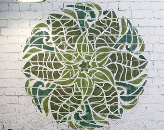 Large Floral Mandala Wall Stencils- wall paint stencils- modern stencils for painting