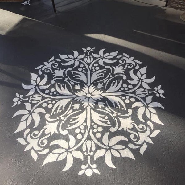 Mandala Stencil - Floor Decor Stencil - Wall Painting Stencils - Decorative Medallion Stencil- Large Mandala Stencils- StencilsLAB