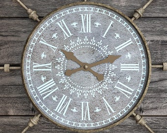Vintage Uhr Schablone - Tisch Uhr Schablone - Möbel & Wand Schablone - DIY Uhr Schablone - Schablone - SchabloneLAB