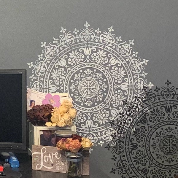 Mandala Wall Stencil- Large Medallion Wall Stencil- Large Reusable Stencil For Painting