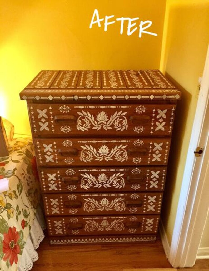 Indian Inlay Stencils Furniture Stencils Set Indian Inlay Etsy