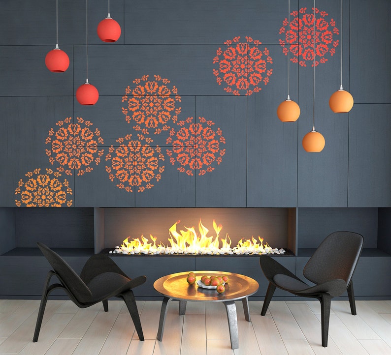 Decorative Mandala Stencil Modern And Unique Wall Stencil Etsy