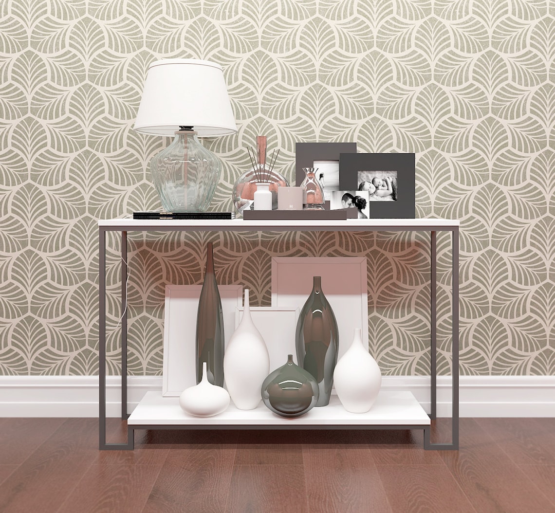 Wall Stencil Extra Large Wall Stencils Leaf Pattern Wall Etsy Canada