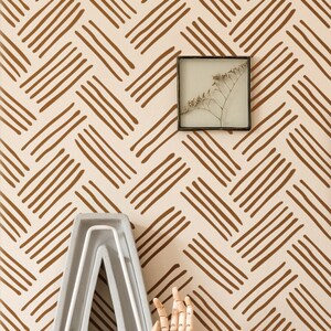 MAURICE Wandmalerei Schablone moderne Ziegel Wand Muster ...