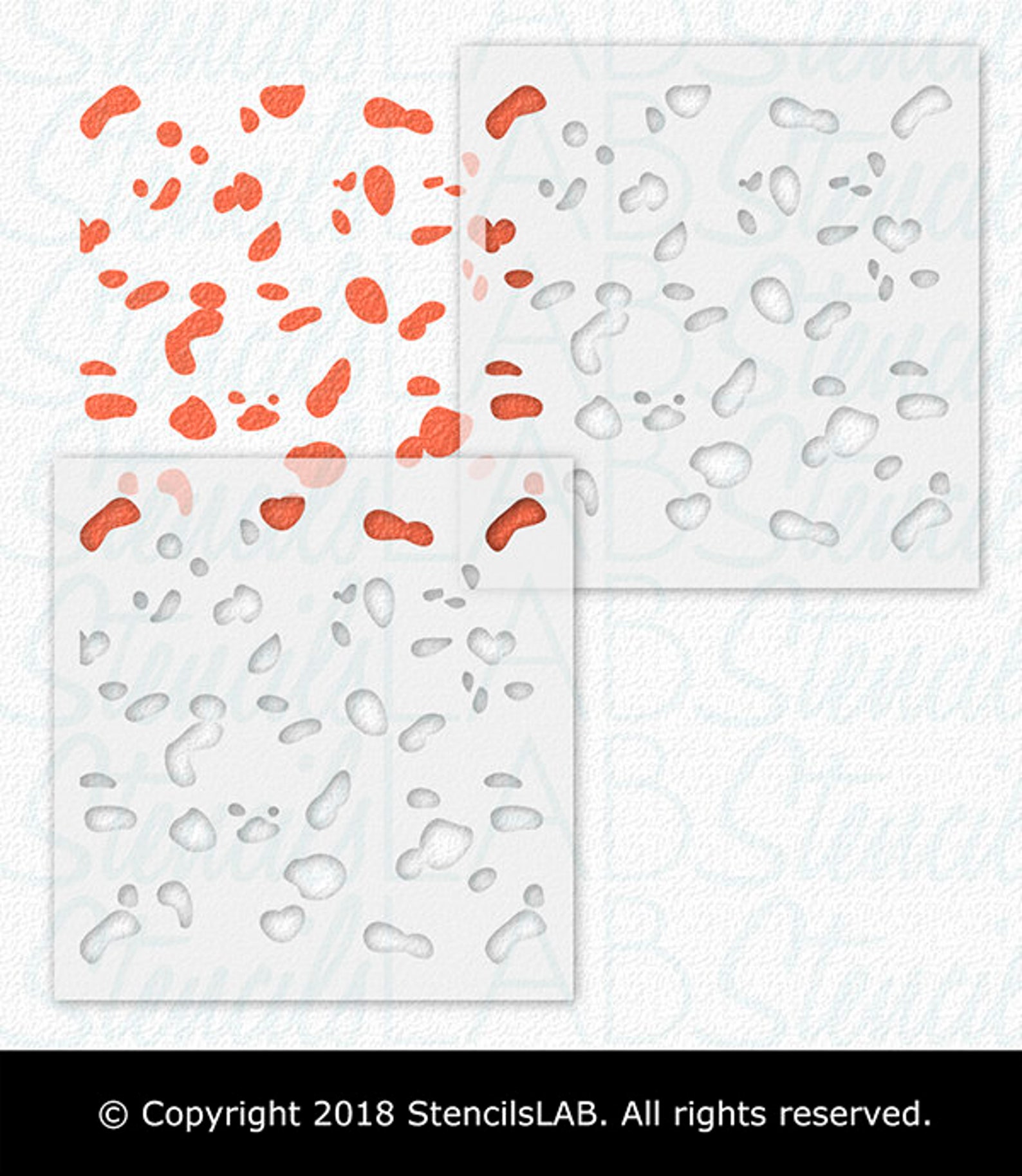 Dalmatian Spots Stencil Allover Wall Stencil Reusable Wall | Etsy