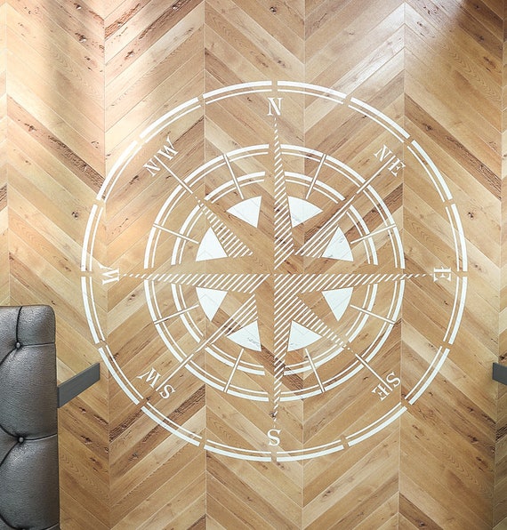 Rose Of Wind Stencil Compass Stencil Large Nautical Etsy