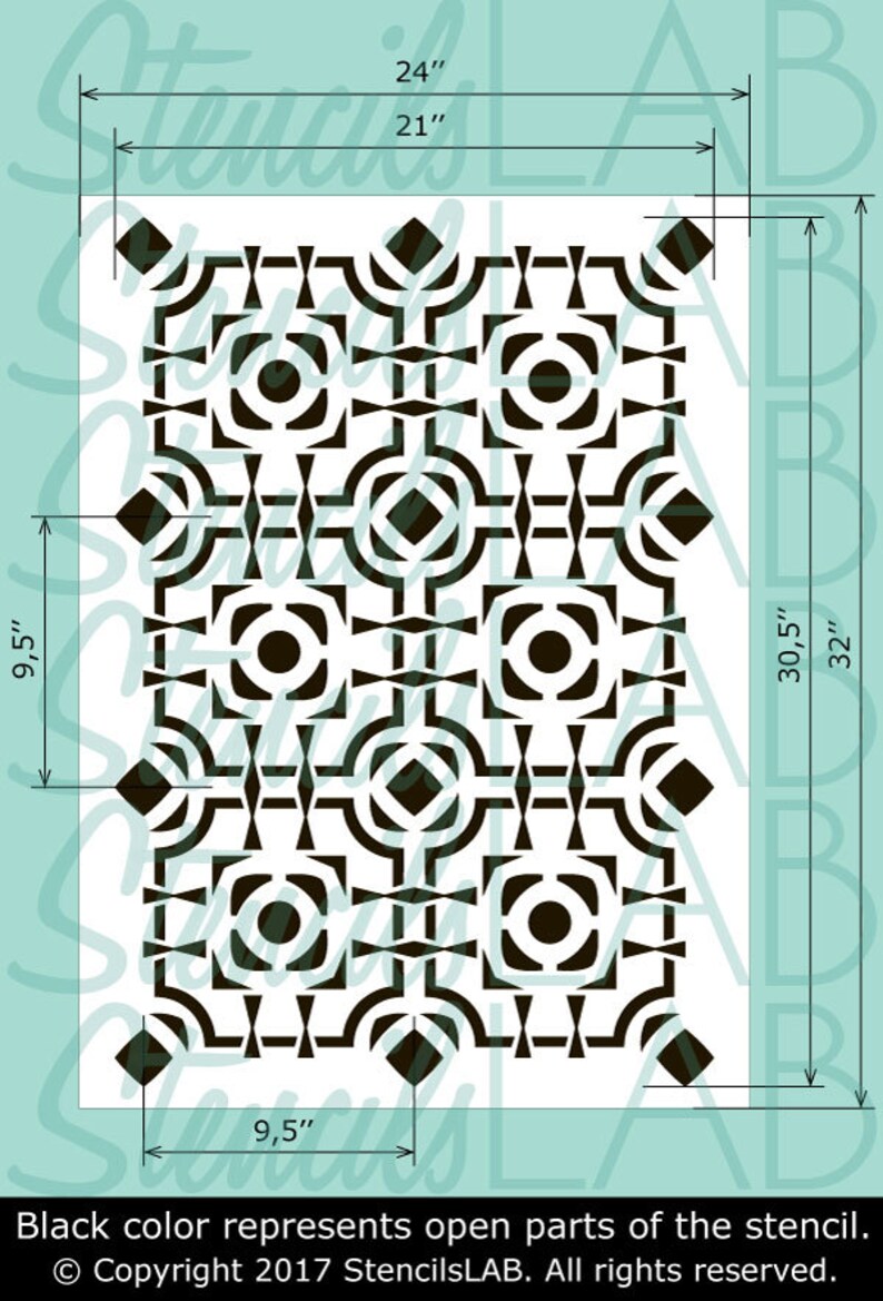 tile stencil tile stencil for floor furniture decor etsy