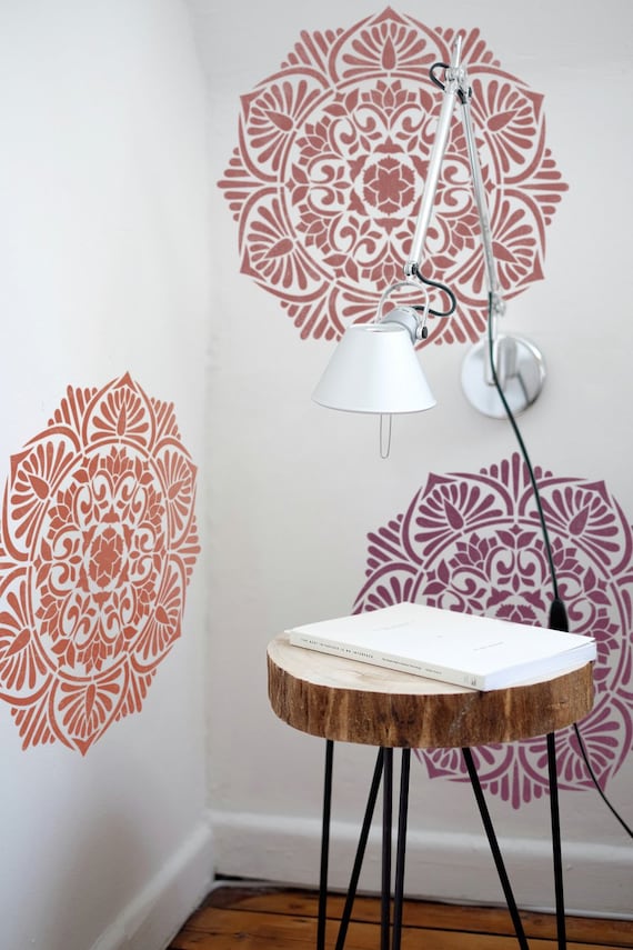 Medallion Painting Stencil Furniture Painting Stencil Wall Etsy
