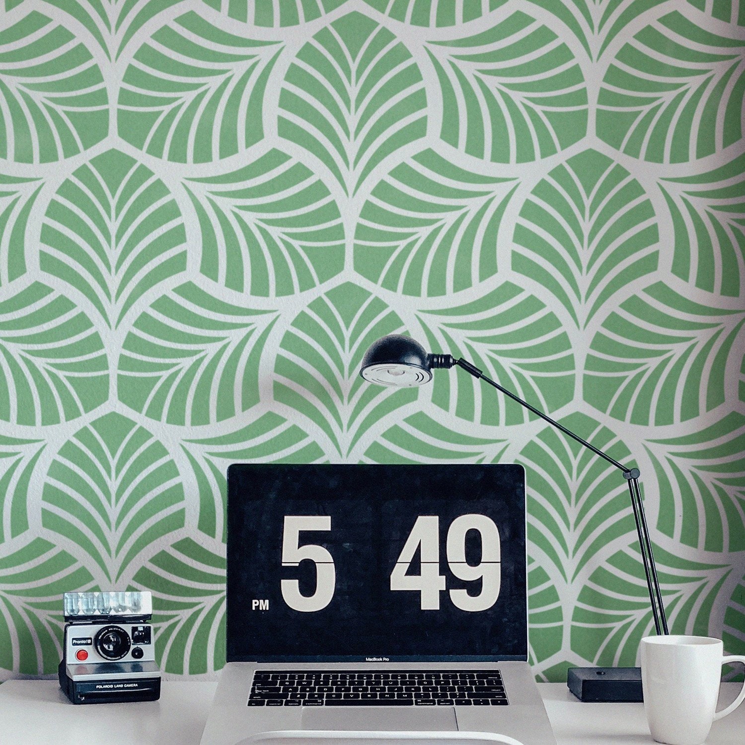 Wall Stencil Extra Large Wall Stencils Leaf Pattern Wall Etsy