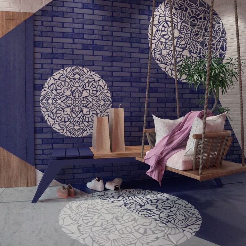 Mandala Stencil Medallion Painting Wall Stencils Large Stencilslab