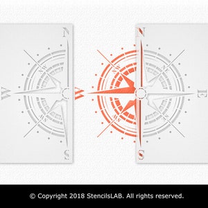 Traveler Compass Rose Stencil Reusable Stencil For Painting Wall and Floor Stencil Large Mandala Stencils StencilsLAB image 9