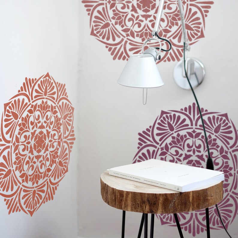 Medallion Painting Stencil Furniture Painting Stencil Wall Painting Stencils Mandala Wall