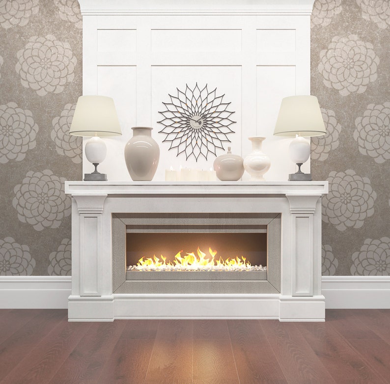 Large Flowers Wall Stencil Decorative Wall Stencil Etsy