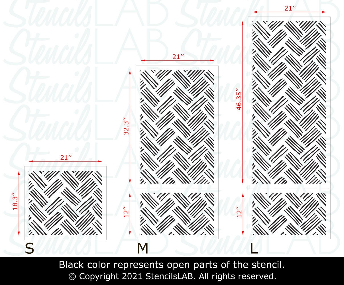 MAURICE Wall Painting Stencil Modern Brick Wall Pattern Etsy Canada