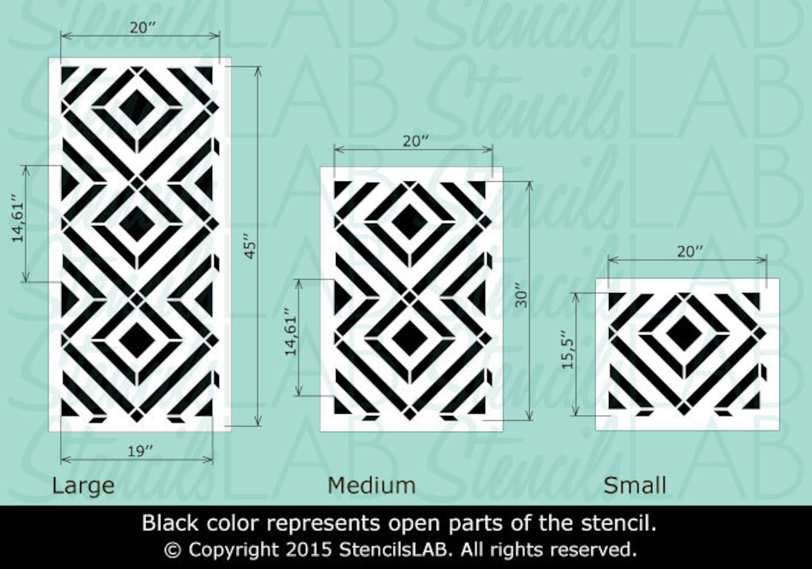 Geometric Wall stencil Seamless Decor stencil DIY painting Etsy