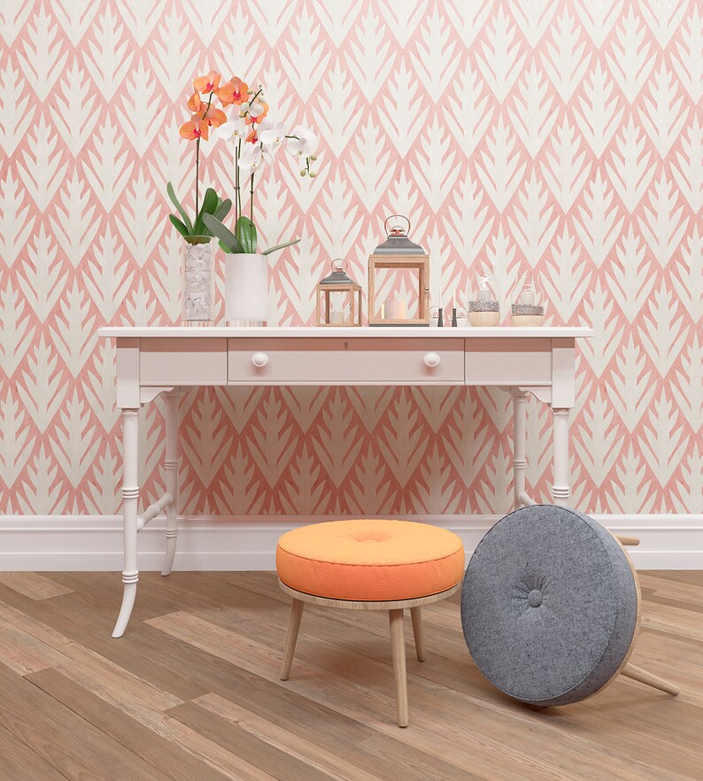 GRACE Nursery Wall Stencil Kids Room Wall Stencil Modern Etsy