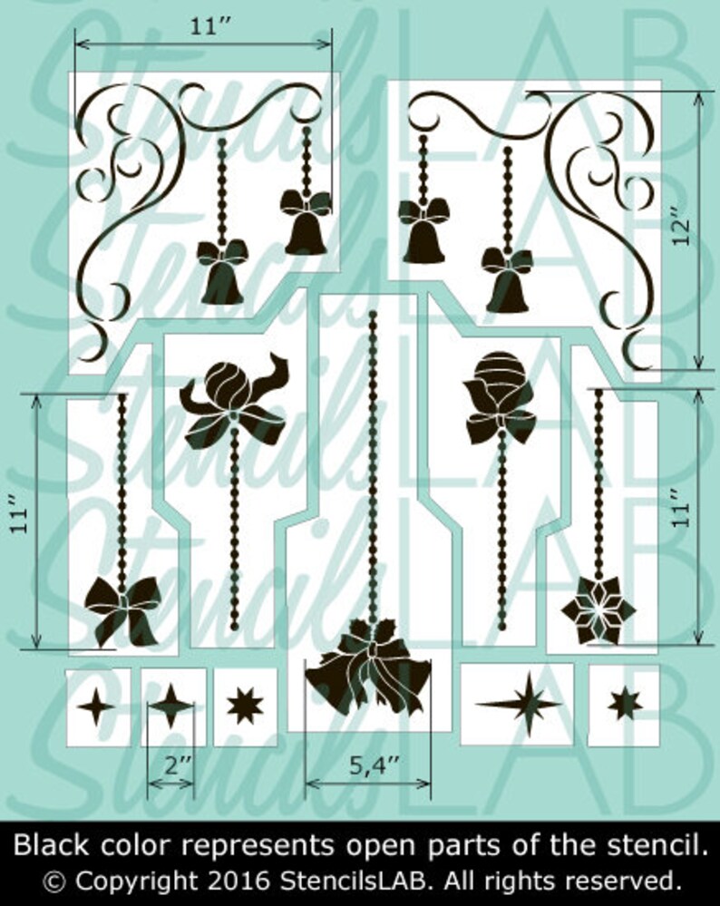 Christmas Toys Stencils Kit for Holiday Decoration Etsy