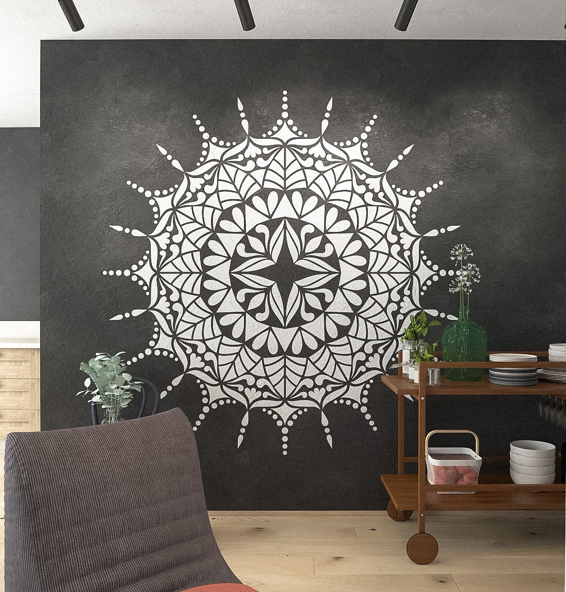 Mandala Stencil COMET Extra Large Mandala Stencils for Wall - Etsy Mandala stencil comet extra large mandala stencils for wall - etsy
