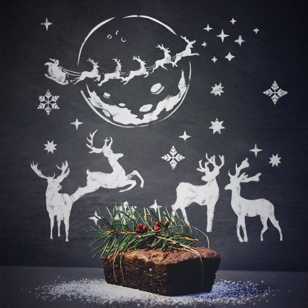Merry Christmas Sign Stencils Kit for Windows Decor Christmas Stencils