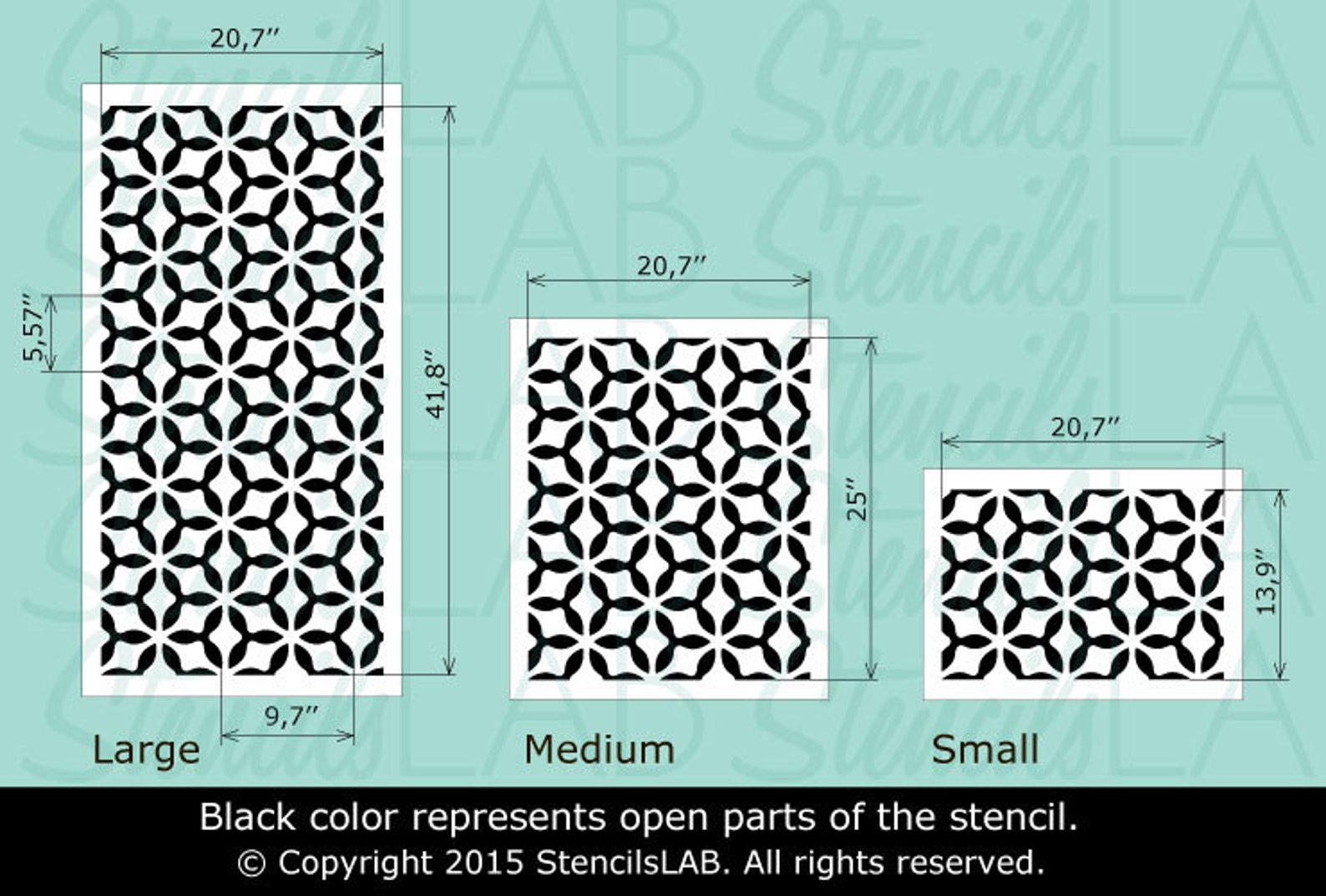 Seamless Pattern Wall Stencil Modern Geometric Wall Decor Etsy
