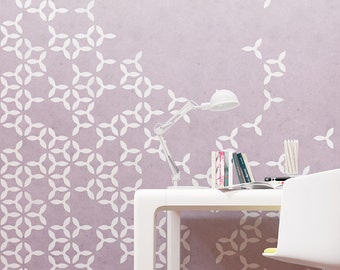 Modern Geometric Wall Stencil - Modern Wall Decor - Geometric Wall Stencil- Wall Stencils Large- StencilsLAB