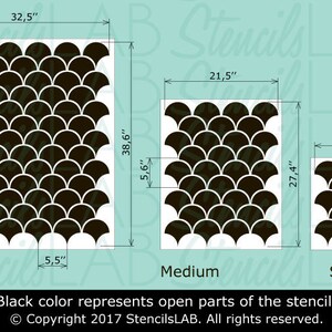 Fish Scale Cookie Stencil - Durable & Reusable Mylar Stencils | UK