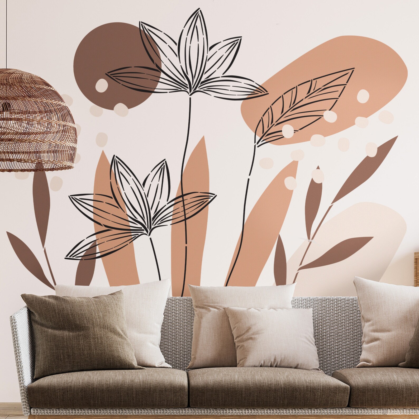 Floral Wall Art Wall Stencils for Painting Flower Wall Paint Stencils