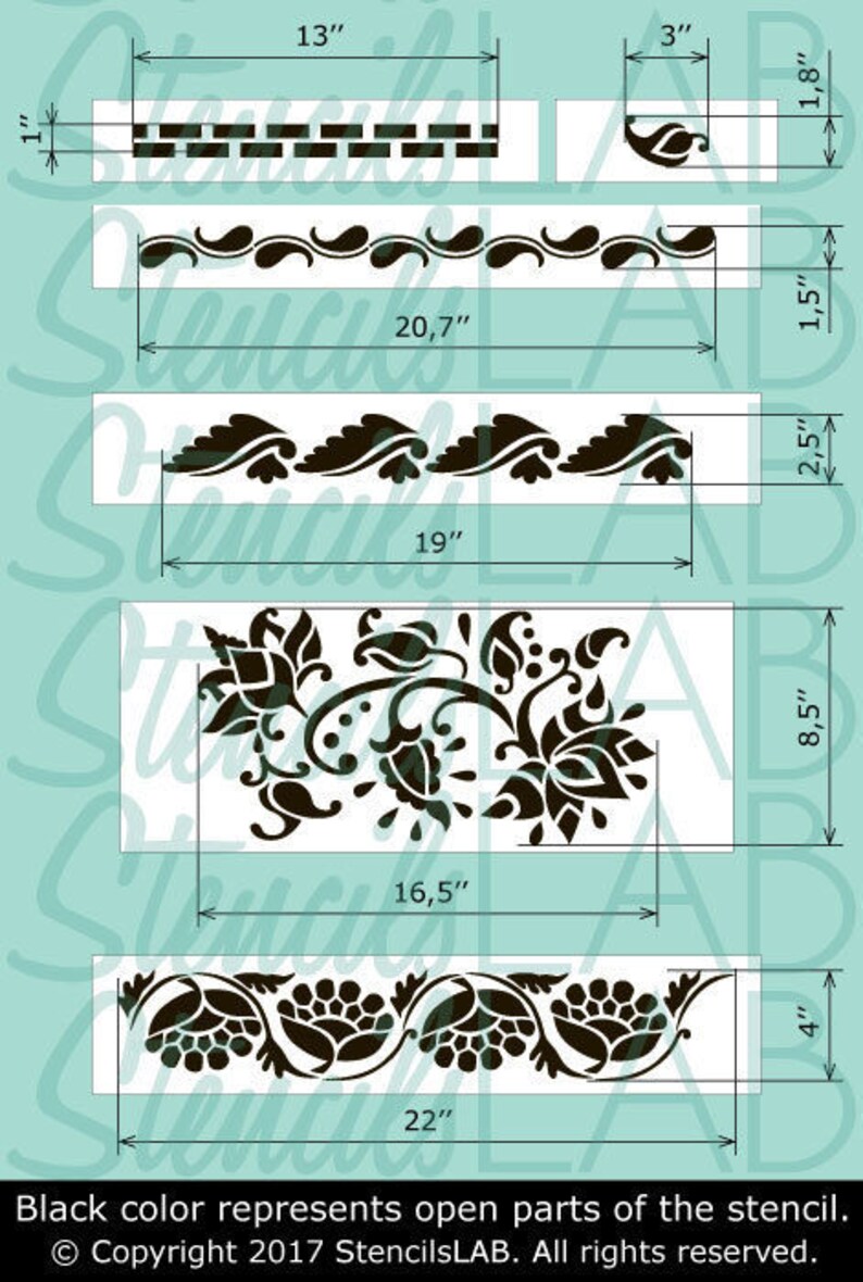 Boho Stencil Kit Furniture Stencil Kit Boho Furniture Etsy