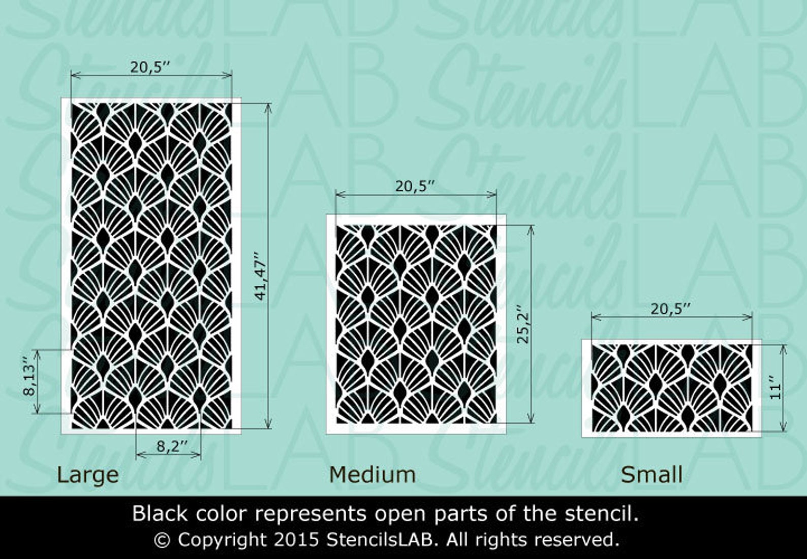 Large Decorative Wall Stencils Wall Stencil Geometic Pattern All Over Wall Stencils Etsy